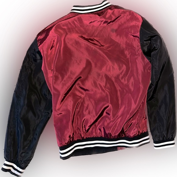 Original Deluxe Men’s black red white Varsity Jacket size XL - Picture 2 of 11